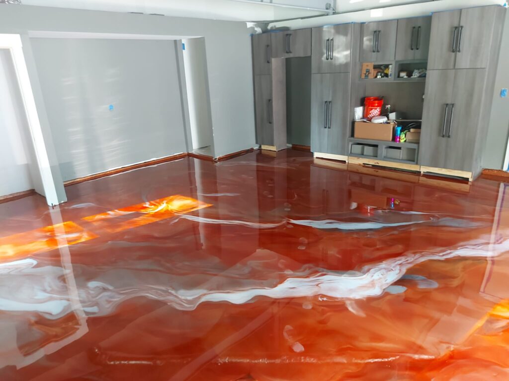 residential metallic epoxy flooring cost Atlanta GA 3