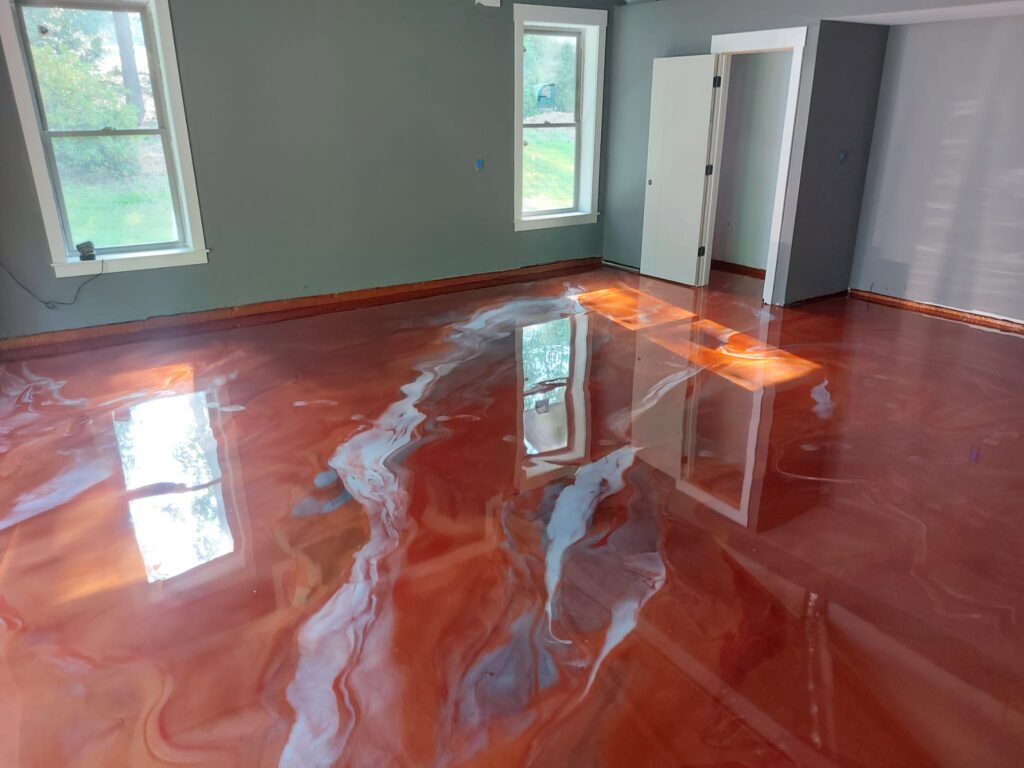 residential metallic epoxy flooring cost Atlanta GA 4